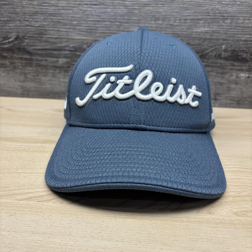 Titleist Hat Cap Strap Back Mens One Size Blue Pro V1 FJ Mesh Baseball Golf